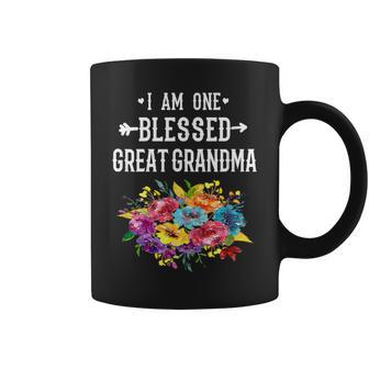 I Am One Blessed Great Grandma For Great Grandma Coffee Mug - Monsterry AU