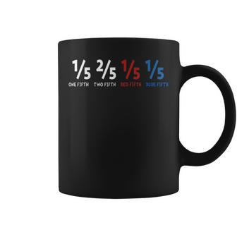 One Fifth Two Fifth Red Fifth Blue Fifth Math Teacher Coffee Mug - Monsterry