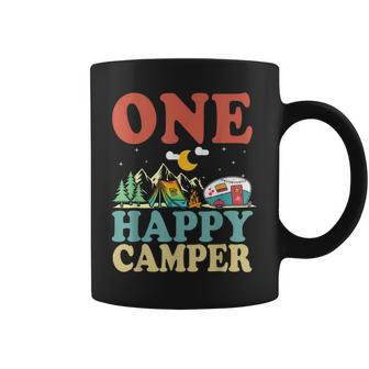 One Happy Camper First Birthday Camping Family Matching Coffee Mug - Seseable