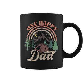 One Happy Dad Happy Camper Matching Family First Birthday Coffee Mug - Seseable