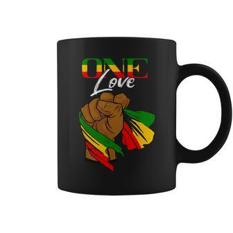 One Love Handfist Jamaica Reggae Music Lover Rasta Reggae Coffee Mug - Seseable