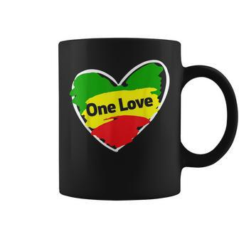 One Love Heart Jamaican Flag Coffee Mug - Monsterry CA