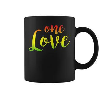 One Love Rasta Reggae Roots Clothing Peace Love Coffee Mug - Monsterry CA