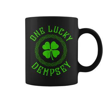 One Lucky Dempsey Irish Family Four Leaf Clover Coffee Mug - Thegiftio UK
