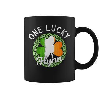 One Lucky Flynn Irish Family Name Coffee Mug - Seseable
