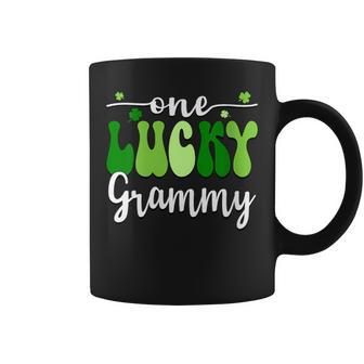 One Lucky Grammy Groovy Retro Grammy St Patrick's Day Coffee Mug - Seseable