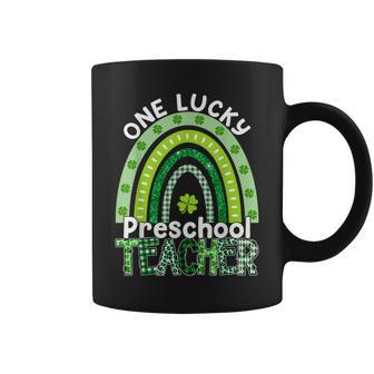 One Lucky Preschool Teacher St Patrick's Day Teacher Coffee Mug - Seseable