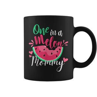 One In A Melon Mommy Birthday Party Matching Family Group Coffee Mug - Monsterry DE