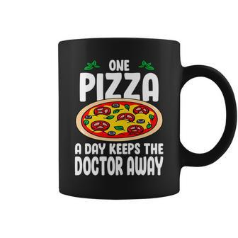 One Pizza A Day Keeps The Doctor Away Eating Pizza Italian Coffee Mug - Monsterry CA