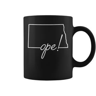 Ope North Dakota Midwest Culture Phrase Saying G Coffee Mug - Monsterry DE