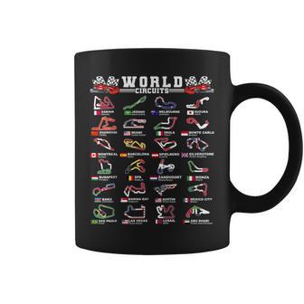 Open Wheel Racing World Circuits Race Tracks Coffee Mug - Monsterry DE