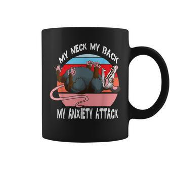 Opossum My Neck My Back My Anxiety Attack Retro Vintage Coffee Mug - Monsterry DE
