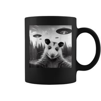 Opossum Selfie With Ufos Alien Opossum Ufo Women Coffee Mug - Seseable