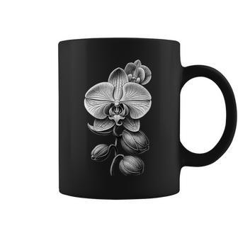 Orchidée Orchidée Papillon Phalaenopsis Noir Blanc Tasse - Cadeauxyz