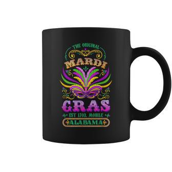 The Original Mardi Gras Mobile Alabama 1703 Coffee Mug - Monsterry UK
