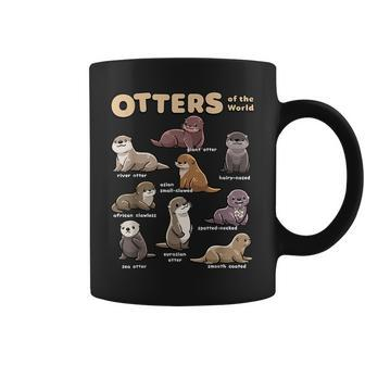 Otter Sea Animals Of The World Chibi Otter Lover Educational Coffee Mug - Monsterry