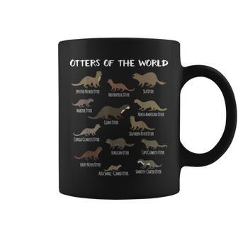 Otters Of The World Sea Otter Giant Otter Educational Coffee Mug - Seseable