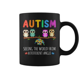 Owl Autism Seeing The World From Different Angle Autistic Coffee Mug - Thegiftio UK