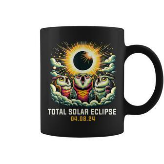 Owl Howling At Solar Eclipse Coffee Mug - Monsterry