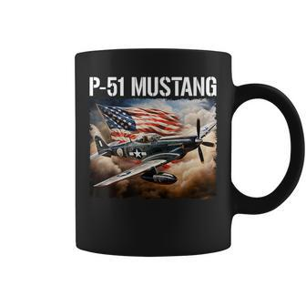 P-51 Mustang American Ww2 Fighter Airplane P-51 Mustang Coffee Mug | Mazezy