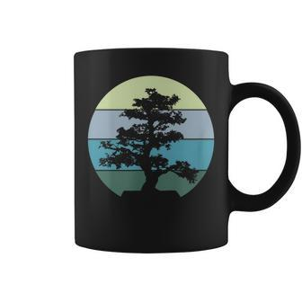 Pacific Ocean Beach Bonsai Tree Sun Retro Vintage Coffee Mug - Monsterry DE