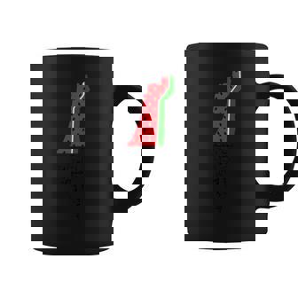Palestine Map Watermelon Cuello Taza de café - Regaloses