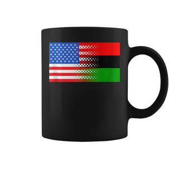 Pan African Flag Afro-American Usa Unia Flag Coffee Mug - Monsterry