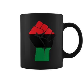 Pan African Unia Flag Fist Black History Black Liberation Coffee Mug - Monsterry