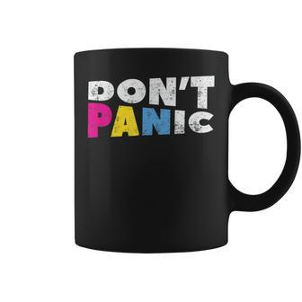 Pan Pride Lgbtq Dont Panic Pansexual Subtle Pride Flag Coffee Mug - Monsterry CA