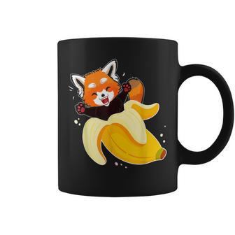 Panda Pajamas Red Panda In Banana Panda Bear Fruit Addicts Coffee Mug - Monsterry UK