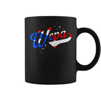 Hispanic Heritage Month Puerto Rico Wepa Boricua Rican Flag Coffee Mug - Seseable