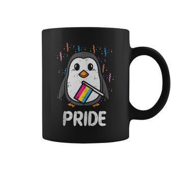 Pansexual Flag Penguin Lgbt Pan Pride Stuff Animal Coffee Mug - Monsterry AU