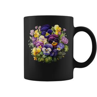 Pansies Flowers Pansy Lover Gardening Gardener Coffee Mug - Seseable
