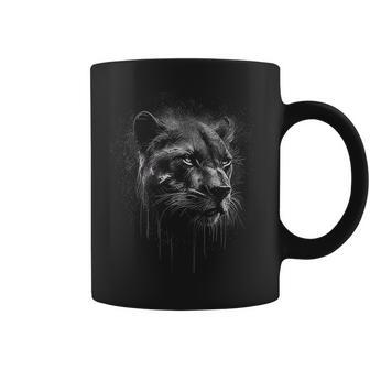 Panther Lover Animal Big Cat Panther Animal Black Coffee Mug - Seseable