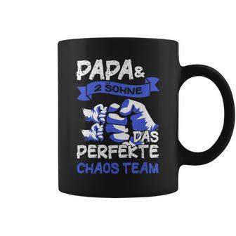 Papa 2 Söhne Perfekte Chaos Team Father's Day Tassen - Geschenkecke