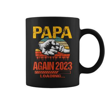 Papa Again Est 2023 Loading Future New Father's Day Coffee Mug - Monsterry AU