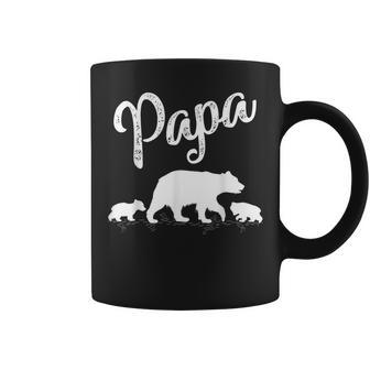 Papa Bear 2 Cub Bear Animal Lover Papa Bear Father's Day Coffee Mug - Monsterry AU