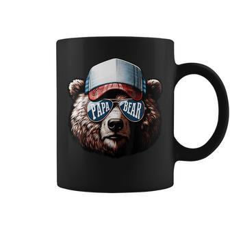 Papa Bear Face Fathers Day Daddy Bear Coffee Mug - Seseable