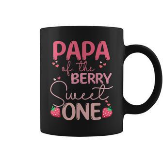 Papa Of The Berry Sweet One Strawberry First Birthday Coffee Mug - Monsterry UK