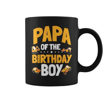 Papa Of The Birthday Boy Construction Worker Bday Party Coffee Mug | Mazezy