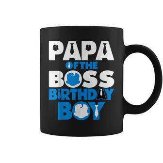 Papa Of The Boss Birthday Boy Baby Decorations Coffee Mug - Thegiftio UK