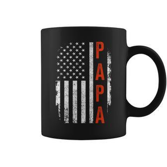 Papa Grandpa Us American Flag For Fathers Day Birthday Coffee Mug - Thegiftio UK