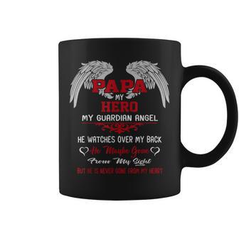 Papa Is My Guardian Angel Hero Peace Forever Dad In Heaven Coffee Mug - Monsterry AU