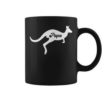 Papa Kangaroo Dad Kangaroo Family Matching Coffee Mug - Monsterry