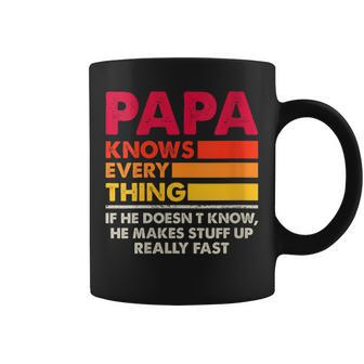 Papa Knows Everything Father's Day 2024 For Grandpa Or Dad Coffee Mug - Monsterry
