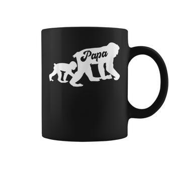 Papa Monkey Dad Monkey Family Matching Coffee Mug - Monsterry