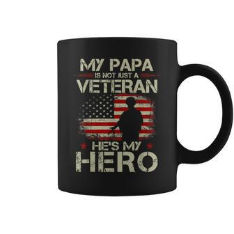 My Papa Is Not Just A Veteran He's My Hero Veteran Coffee Mug - Monsterry CA