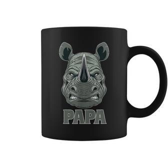 Papa Rhino Rhinoceros Fathers Day Grandpa For Men Coffee Mug - Monsterry CA