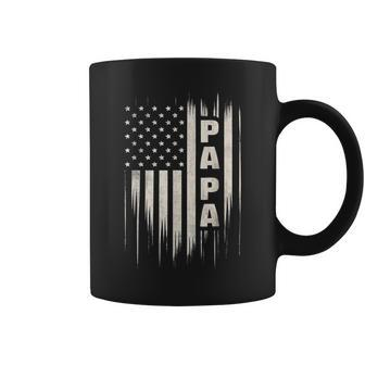 Papa Vintage American Flag Father's Day 4Th Of July Grandpa Coffee Mug - Thegiftio UK