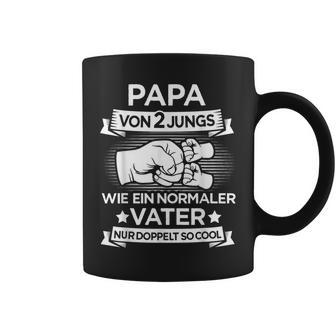 Papa Zwei Jungs Für Zweifachenateron 2 Söhnenatertag Tassen - Geschenkecke